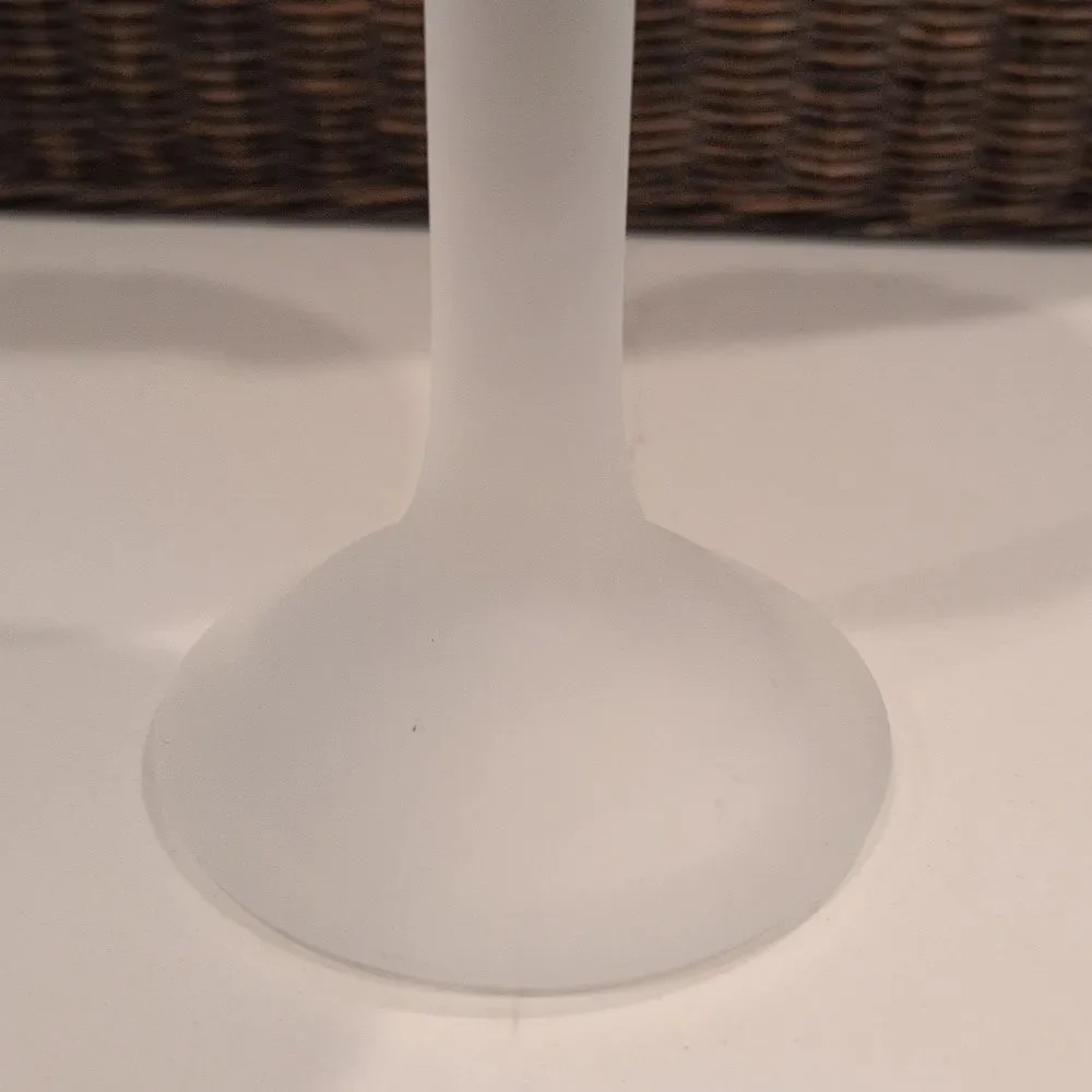 Frosted Glass Turret Pillar Candleholder Spring Castle Garden - Picture 5 of 10